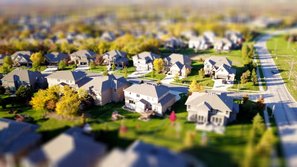 aerial view of the housing